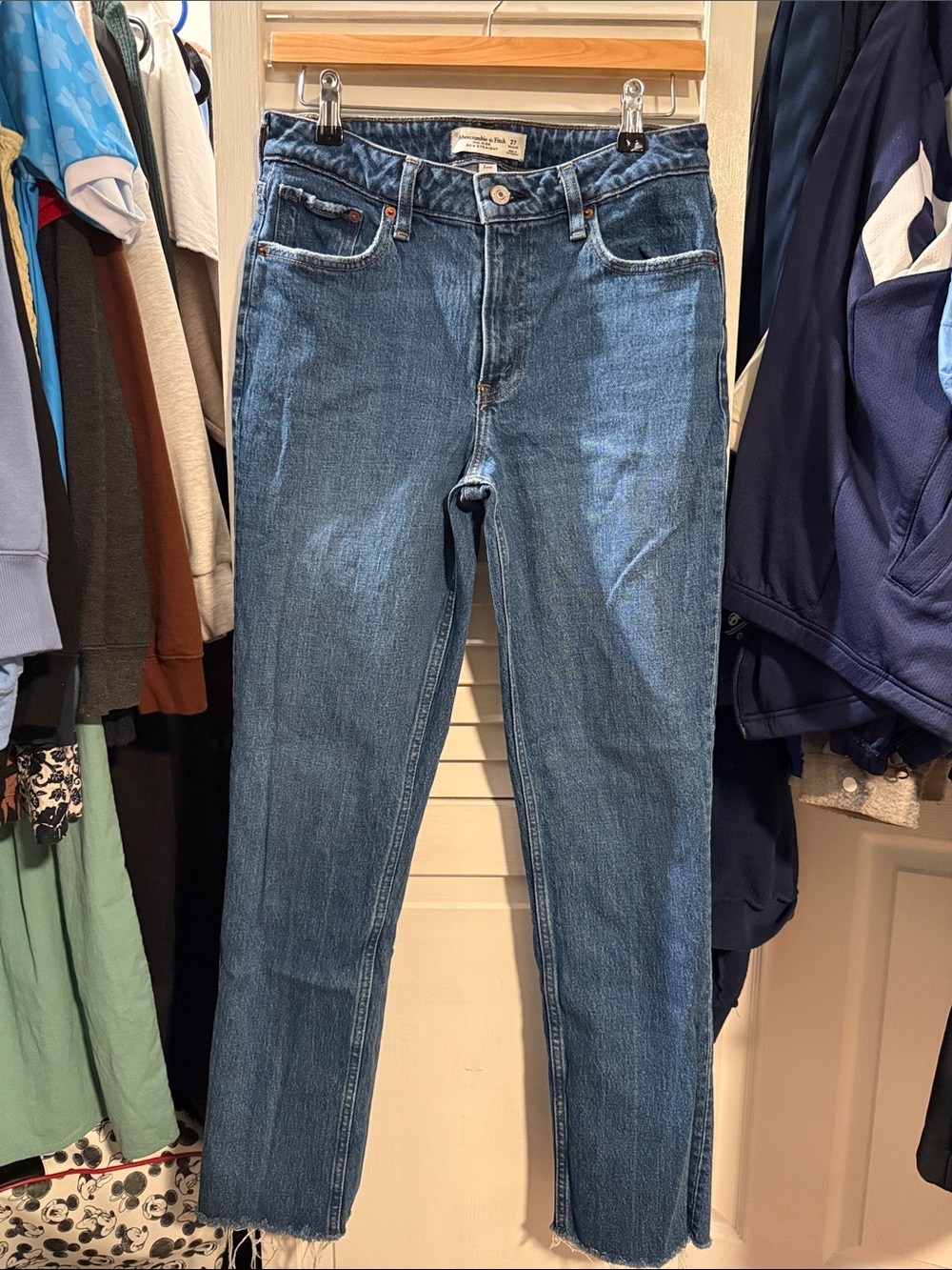 Denim blue abercrombie curvy jeans